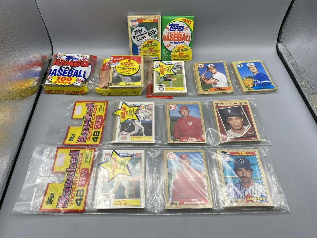 Lot of Assorted 1987 Topps Baseball Packs & Rack Packs - Possible Barry Bonds RC? (1 of 6)