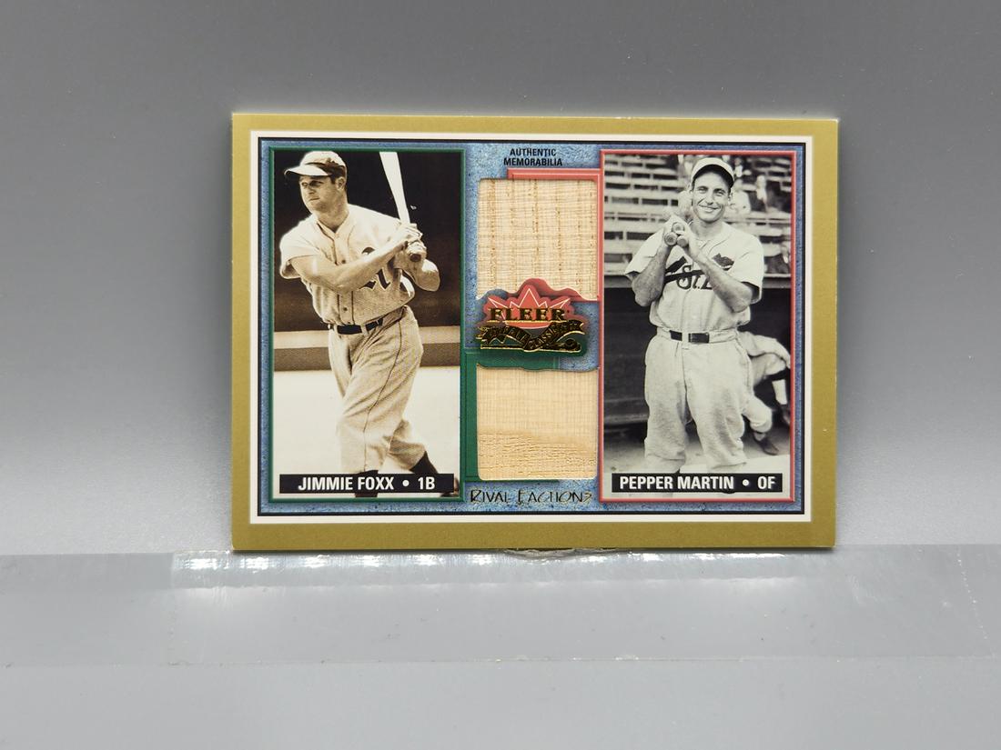 2002 Fleer Jimmie Foxx/Pepper Martin Relics/Bat HOF: 2002 Fleer Jimmie Foxx/Pepper Martin Relics/Bat HOF