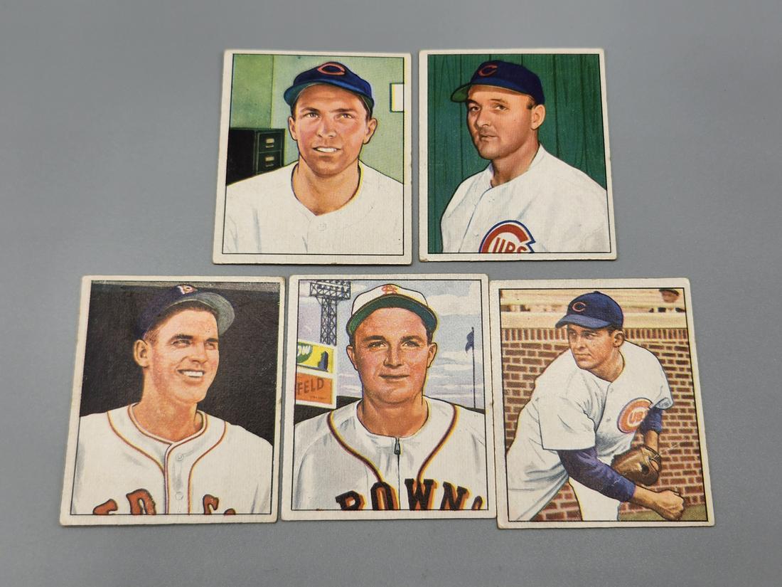 (5)1950 Bowman Baseball Cards (1 of 2)