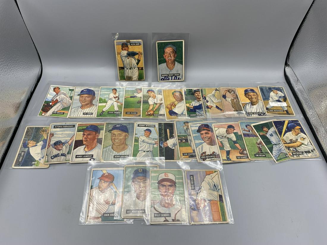 Lot of (29) 1951 Bowman Baseball Assorted Cards - Varying Conditions (1 of 5)