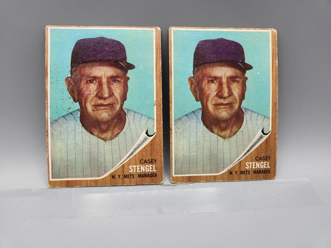 (2) 1962 Topps Casey Stengel #29 (1 of 2)