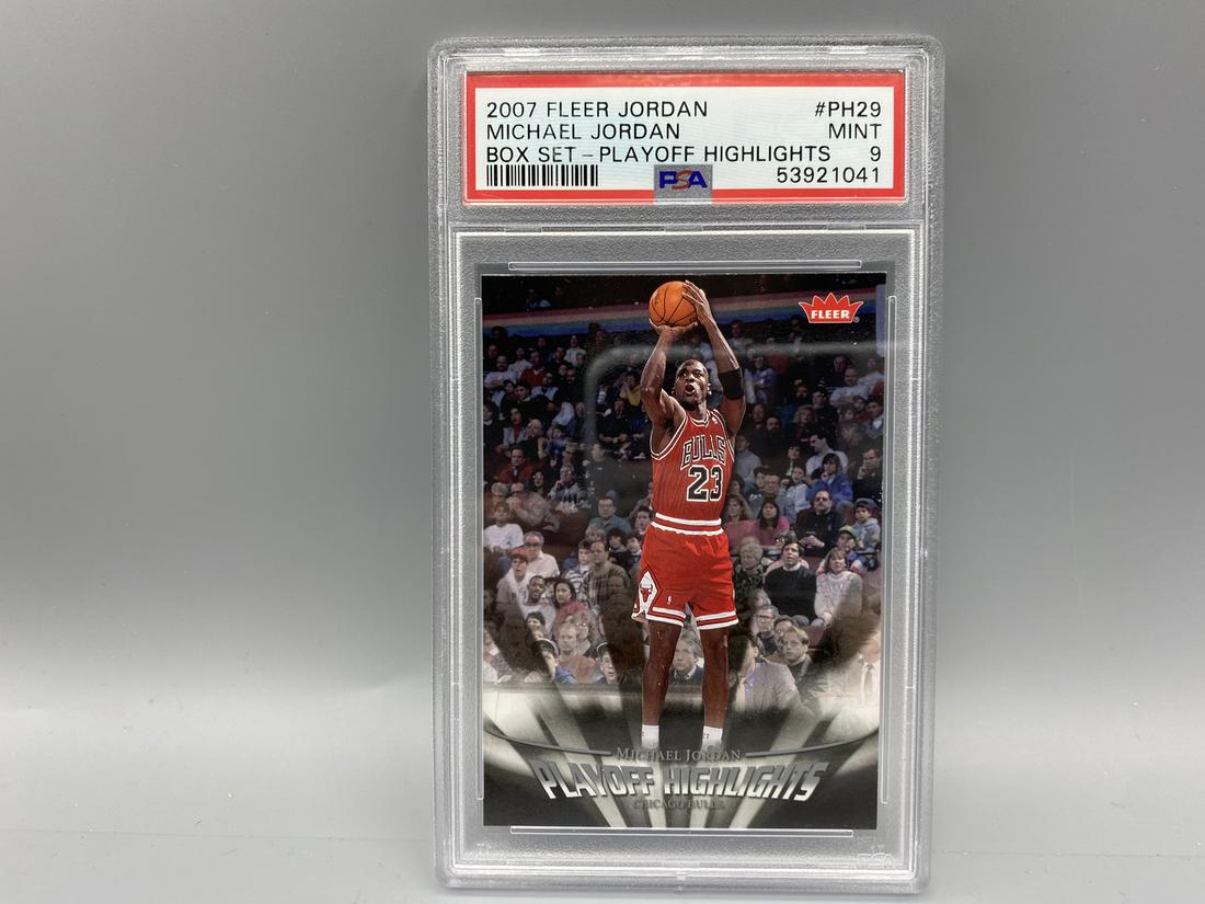 2007 Fleer Michael Jordan Box Set Playoff Highlights #PH29 PSA Mint 9 (1 of 2)