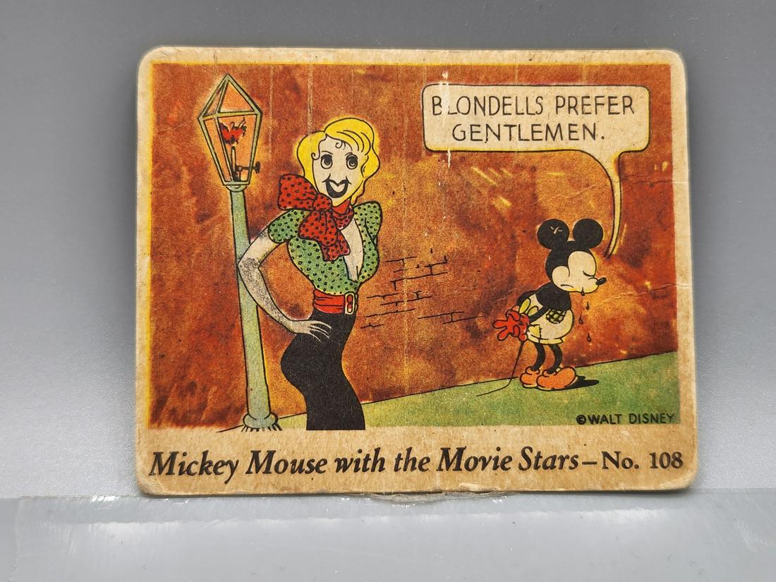 1935 Mickey Mouse R90 #108 - Ultra Rare 2nd Series - Try and Find Another One of These (1 of 2)