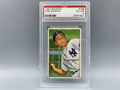 1952 Bowman Tom Morgan #109 PSA VG-EX 4: 1952 Bowman Tom Morgan #109 PSA VG-EX 4