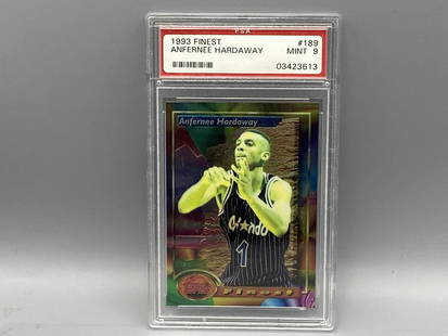 1993 Finest #189 Anfrenee Hardaway RC PSA Mint 9: 1993 Finest #189 Anfrenee Hardaway RC PSA Mint 9