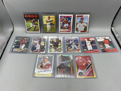 Cincinnati Reds Assorted Baseball Cards - Votto, Larkin, Griffey Jr. - Varying Conditions: Cincinnati Reds Assorted Baseball Cards - Votto, Larkin, Griffey Jr. - Varying Conditions