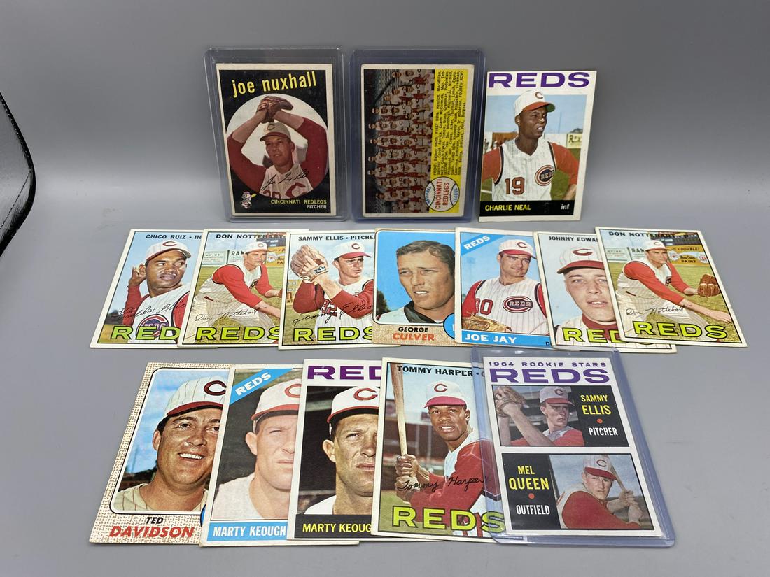 1960's Cincinnati Reds Vintage Baseball Cards - 15 Cards - Varying Conditions (1 of 1)