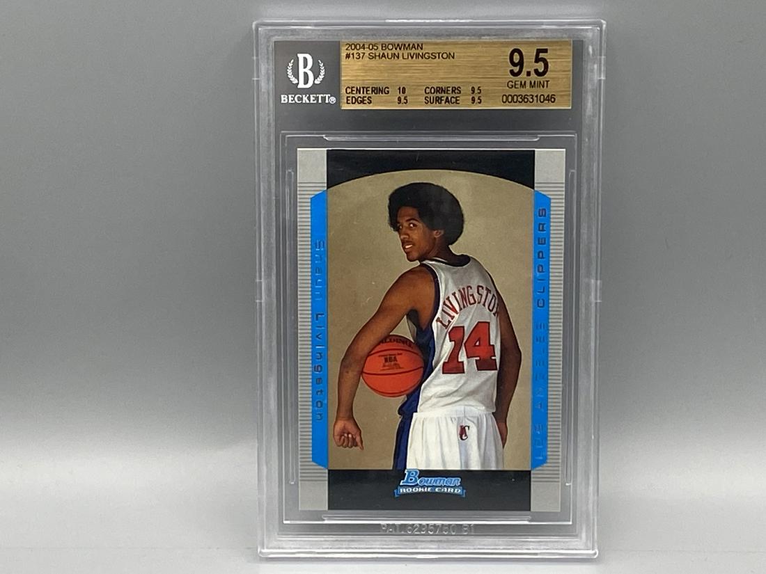 2004-05 Bowman #137 Shaun Livingston Rookie Card BGS Gem Mint 9.5 (1 of 2)