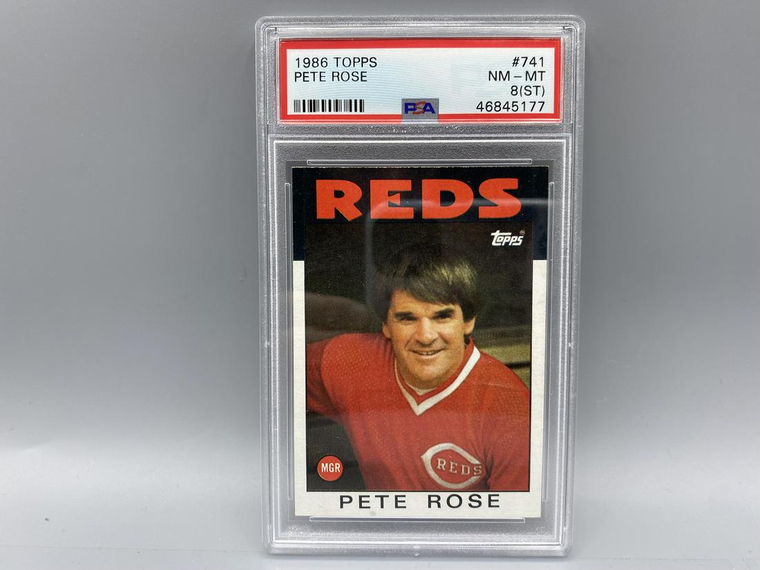 1986 Topps Pete Rose #741 PSA NM-MT 8 (ST) (1 of 2)