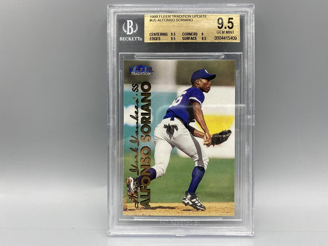 1999 Fleer Tradition Update Alfonso Soriano RC #U5 BGS Gem Mint 9.5 (1 of 2)