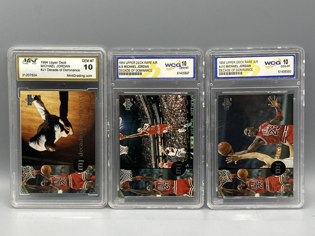 Lot of (3) Assorted Michael Jordan Graded Cards (1 of 2)