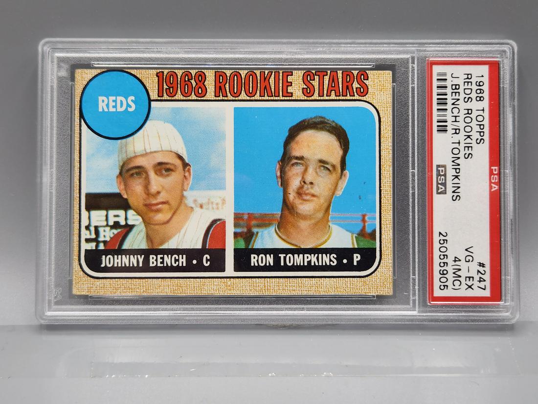 1968 Topps Johnny Bench #247 Rookie PSA 4 MC (1 of 2)
