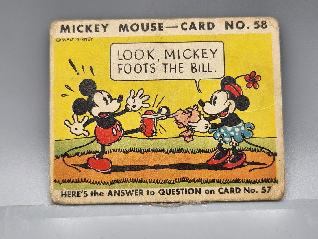 1935 Gum R89 Mickey Mouse #58 (1 of 2)