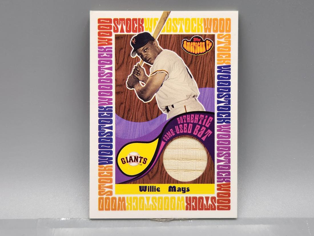 2001 Topps American Pie Willie Mays Authentic Game Used Bat Relic: 2001 Topps American Pie Willie Mays Authentic Game Used Bat Relic
