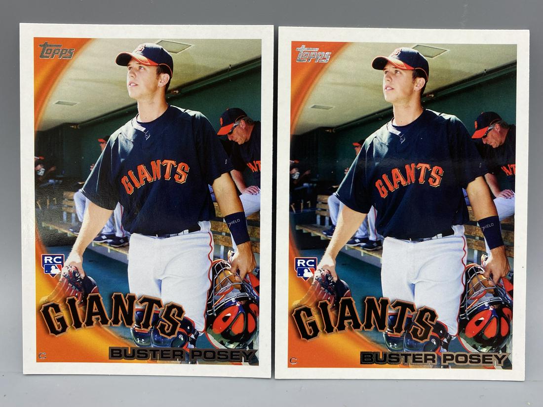 Lot of (2) 2010 Topps Buster Posey RC's #2 (1 of 2)