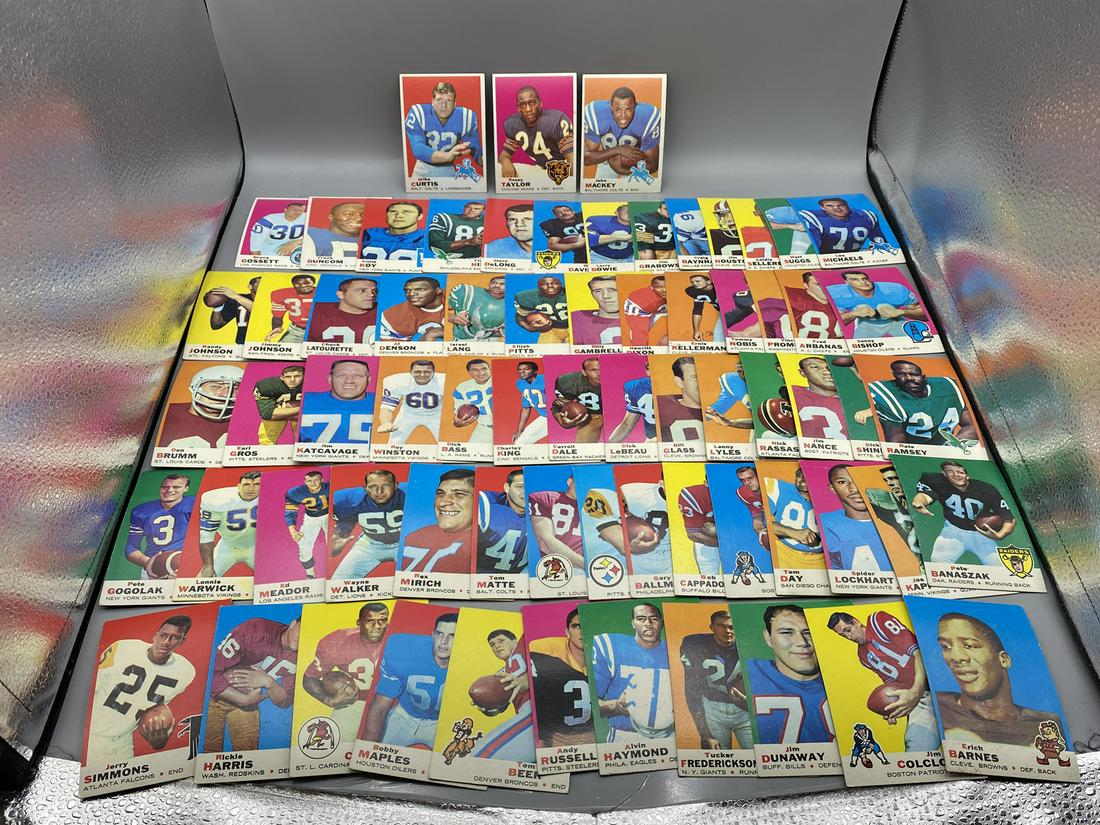 Lot of (69) 1969 Topps Assorted Football Cards - Varying Conditions (1 of 6)