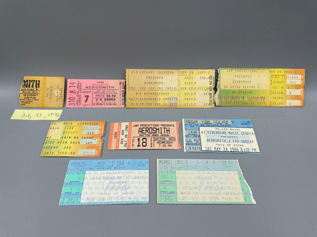 Aerosmith Lot of 9 Ticket Stubs - 1976-1994 - Ted Nugent, Journey, AC/DC (1 of 8)