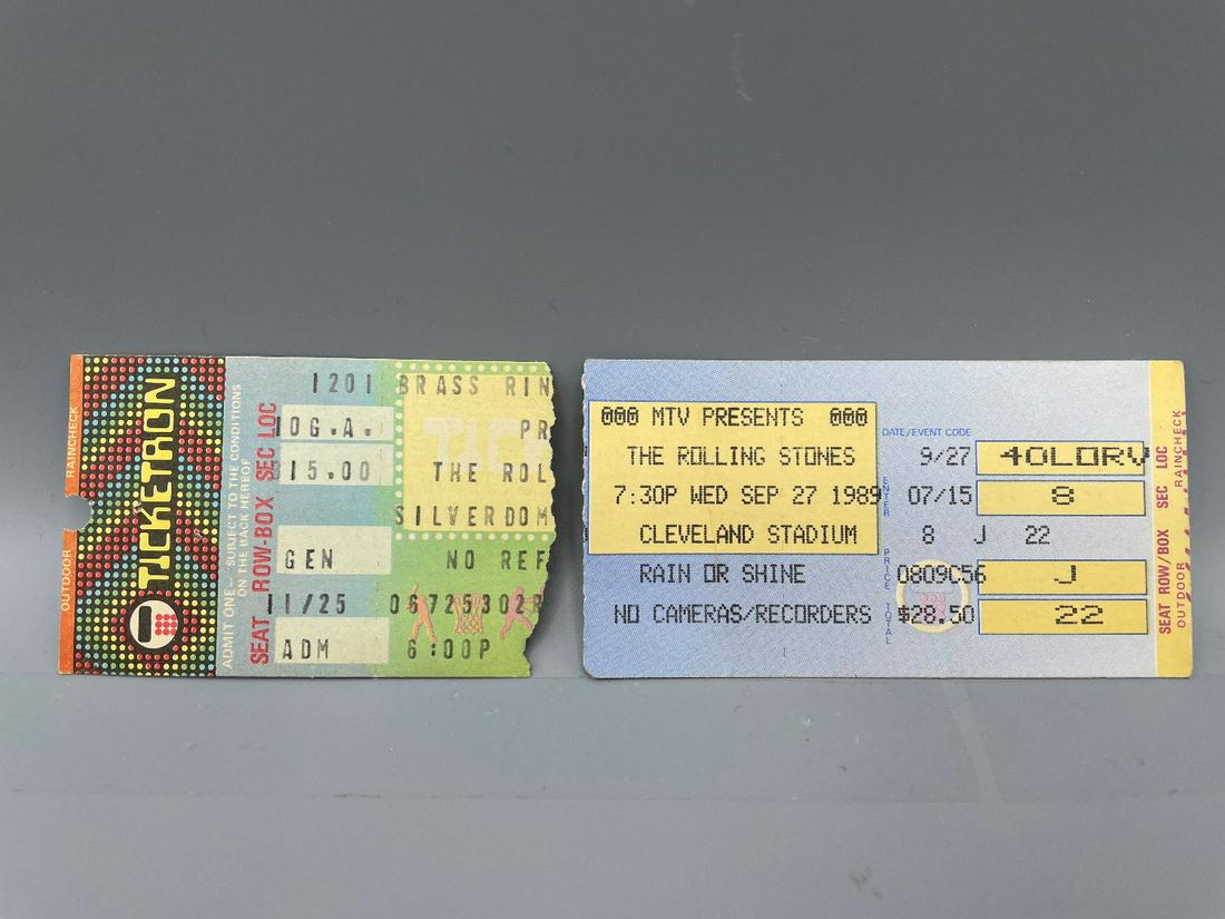 Rolling Stones Lot of 2 Ticket Stubs - 1981? & 1989 (1 of 4)
