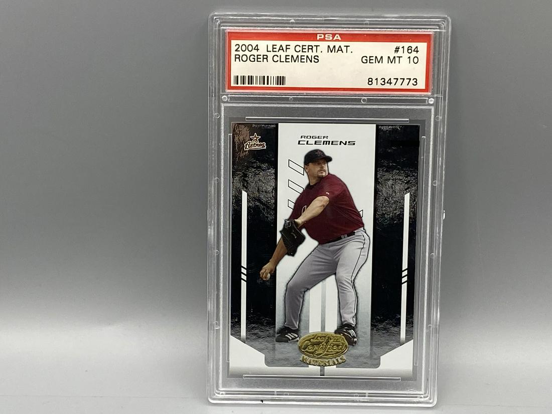 2004 Leaf Certified Materials Roger Clemens #164 PSA Gem Mint 10 (1 of 2)
