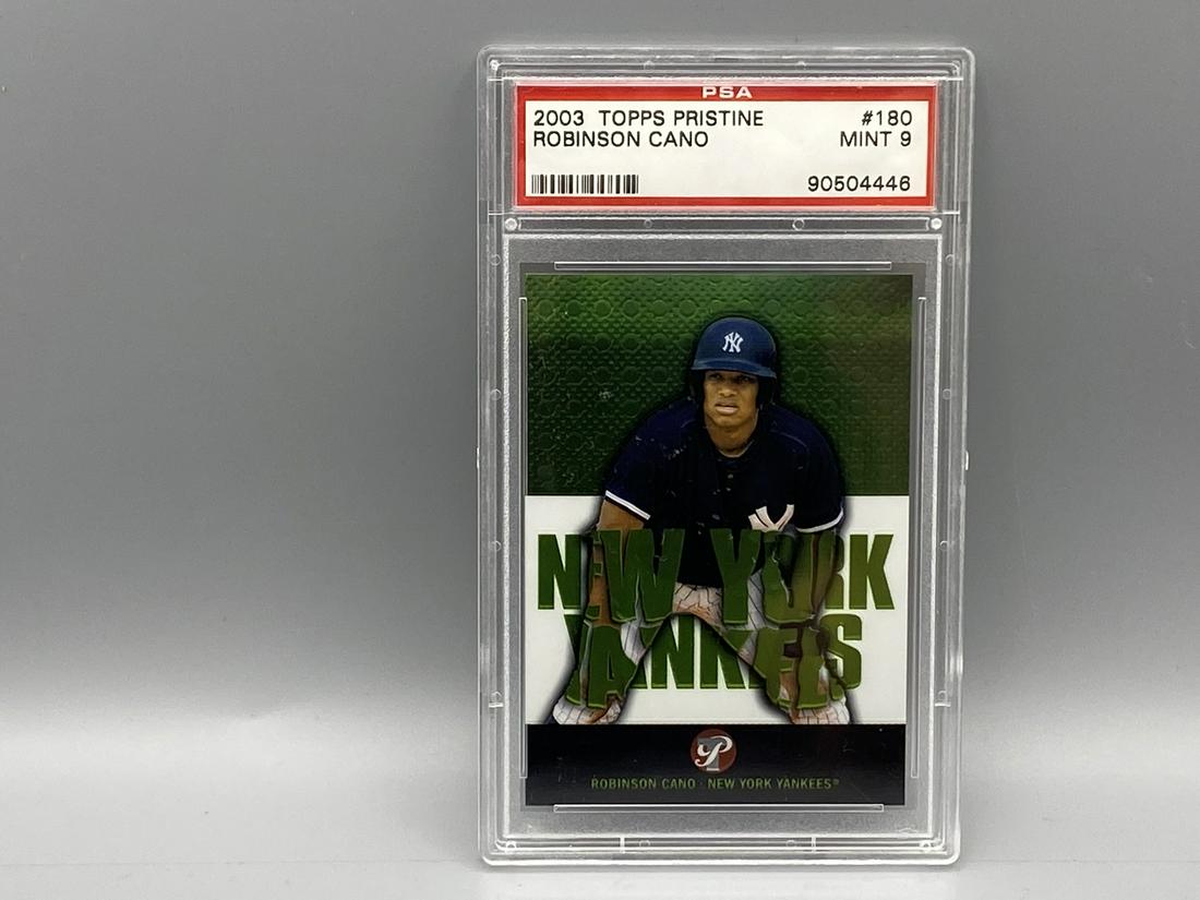 2003 Topps Pristine Robinson Cano RC #180 PSA Mint 9 #0012/1499 (1 of 2)