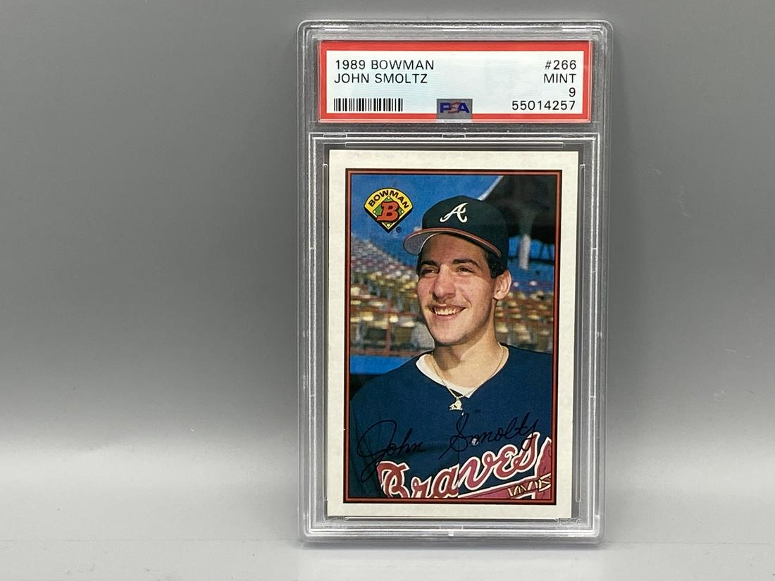 1989 Bowman John Smoltz RC #266 PSA Mint 9 (1 of 2)