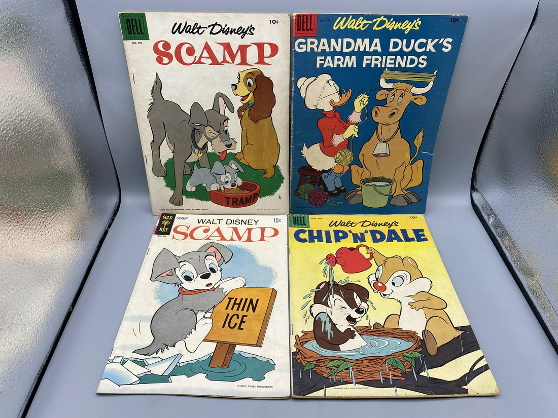 Lot of 4 Dell Walt Disney Comics (1 of 2)