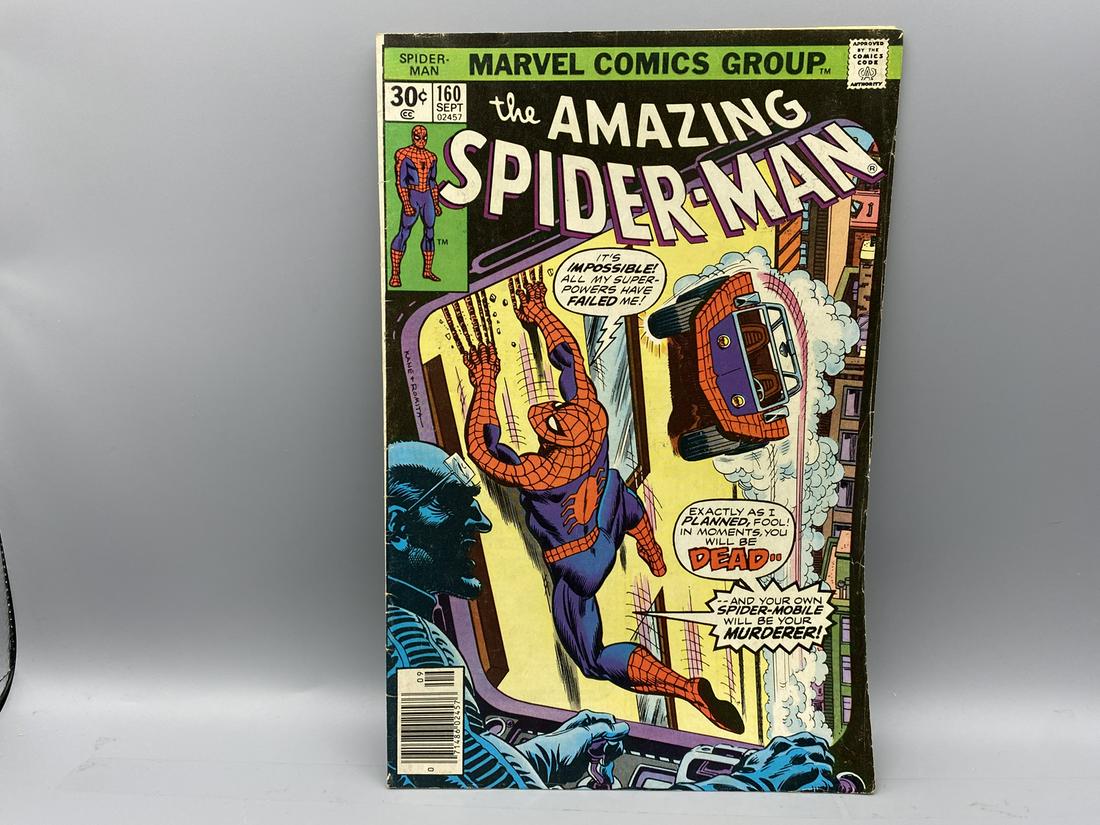 The Amazing Spider-Man #160 - Spider-Mobile Destroyed: The Amazing Spider-Man #160 - Spider-Mobile Destroyed