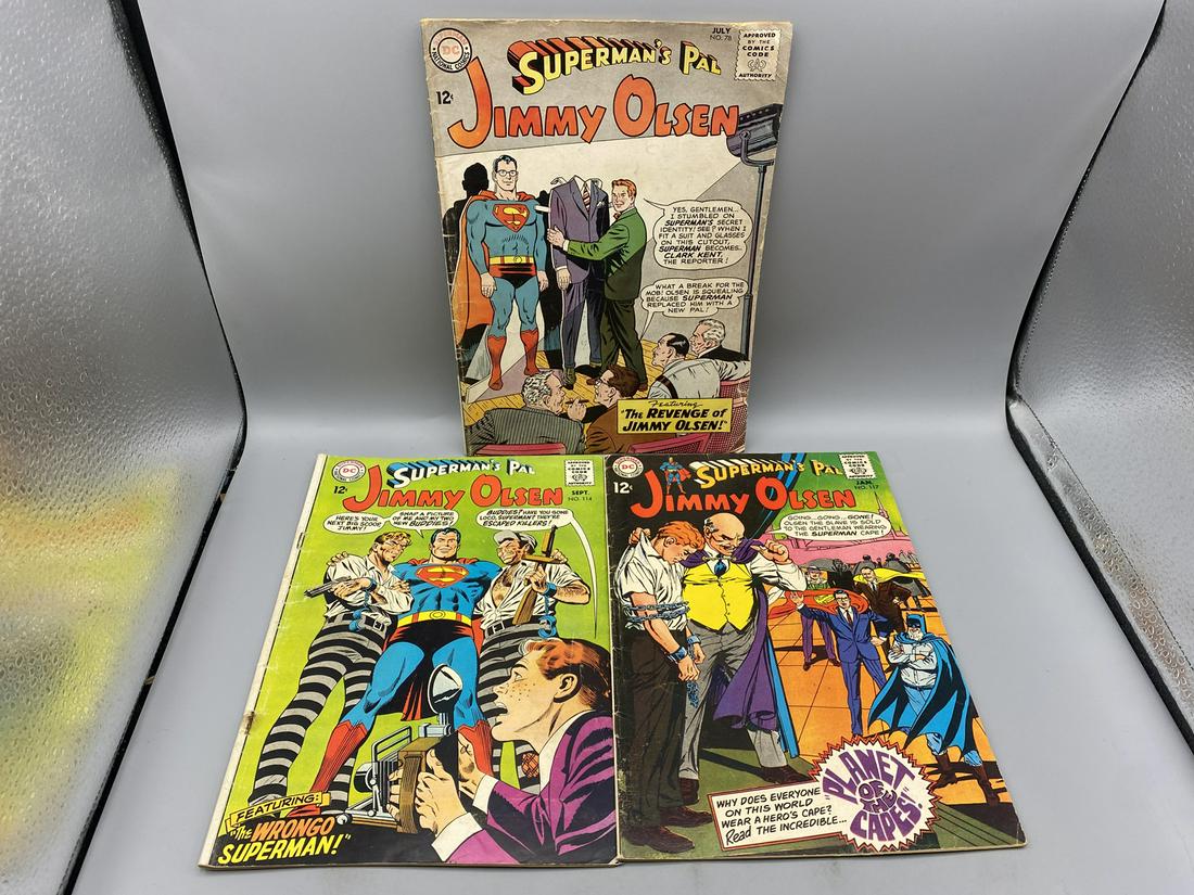 Superman's Pal Jimmy Olsen #78, #114, & #117 - Neal Adams inks on 117 cover: Superman's Pal Jimmy Olsen #78, #114, & #117 - Neal Adams inks on 117 cover