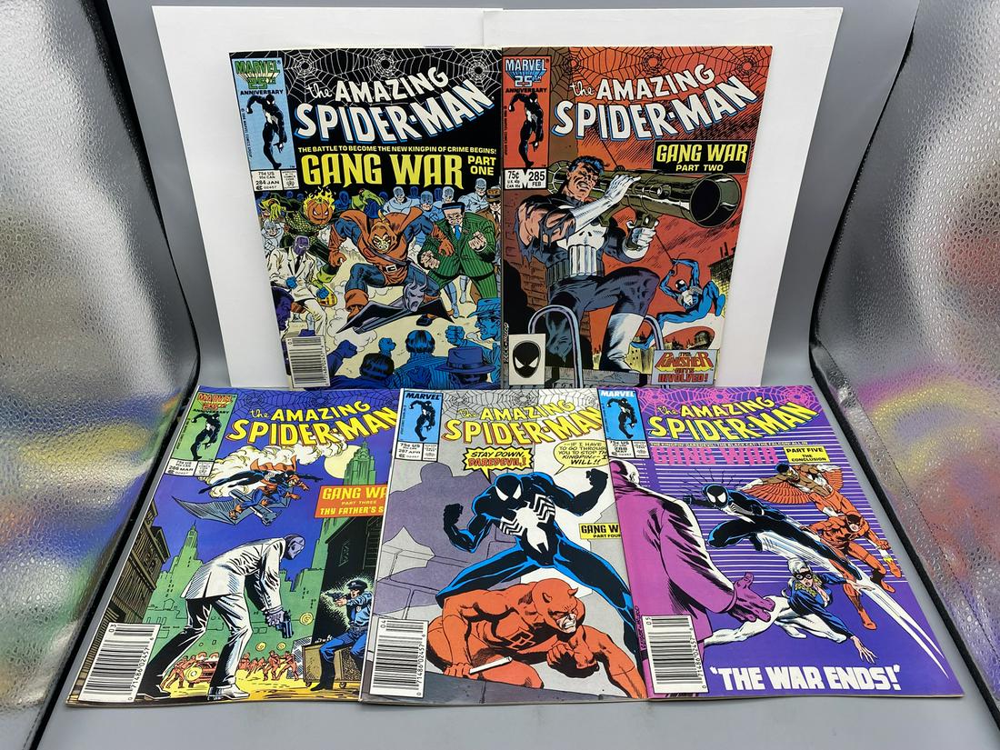 The Amazing Spider-Man #284, #285, #286, #287, & #288 - Gang War Complete 5 Part Story with (1 of 2)