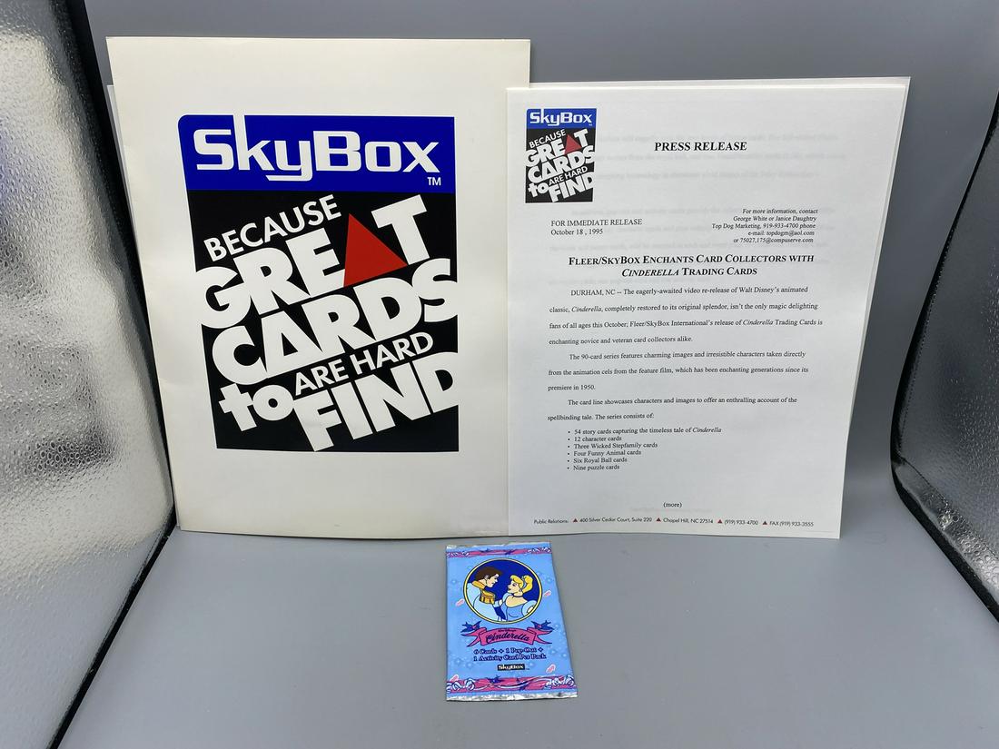 1995 Skybox Cinderella Advance Promo Pack with Unopened Pack, Folder, Press Release and Product Info (1 of 2)