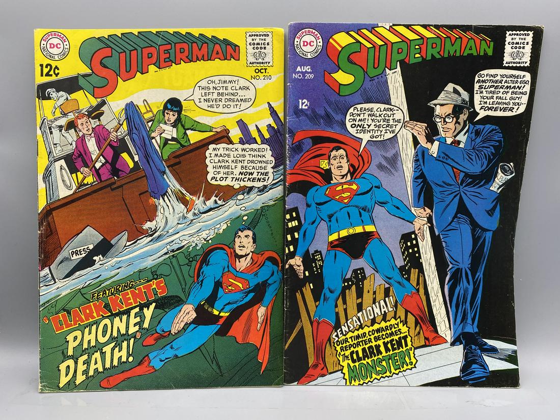 Superman #209 & #210 - 210 is a Neal Adams cover (1 of 6)