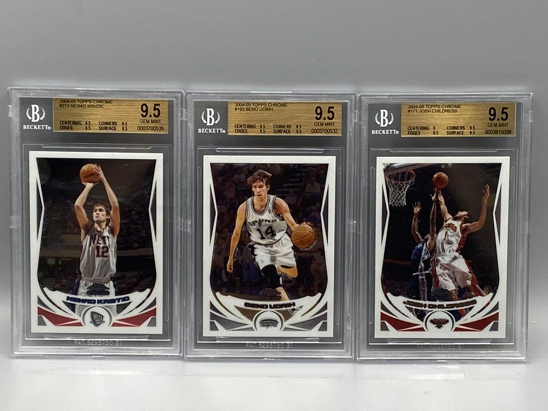 Lot of (3) 2004-05 Topps Chrome RC's All Graded BGS 9.5 (1 of 2)