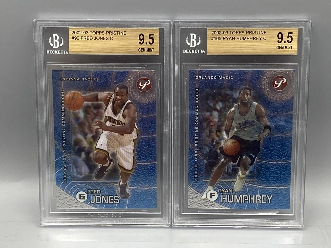 2002-03 Topps Pristine Fred Jones RC #90 BGS 9.5 & Ryan Humphrey RC #105 BGS 9.5 (1 of 2)