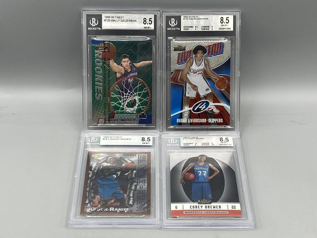 Lot of (4) Assorted BGS Graded 8.5 Rookie Cards - Shaun Livingston, Shareef Abdur Rahim (1 of 2)