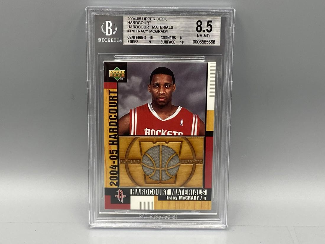 2004-05 Upper Deck Hardcourt Materials Tracy McGrady Game Worn Jersey Card BGS 8.5 (1 of 2)