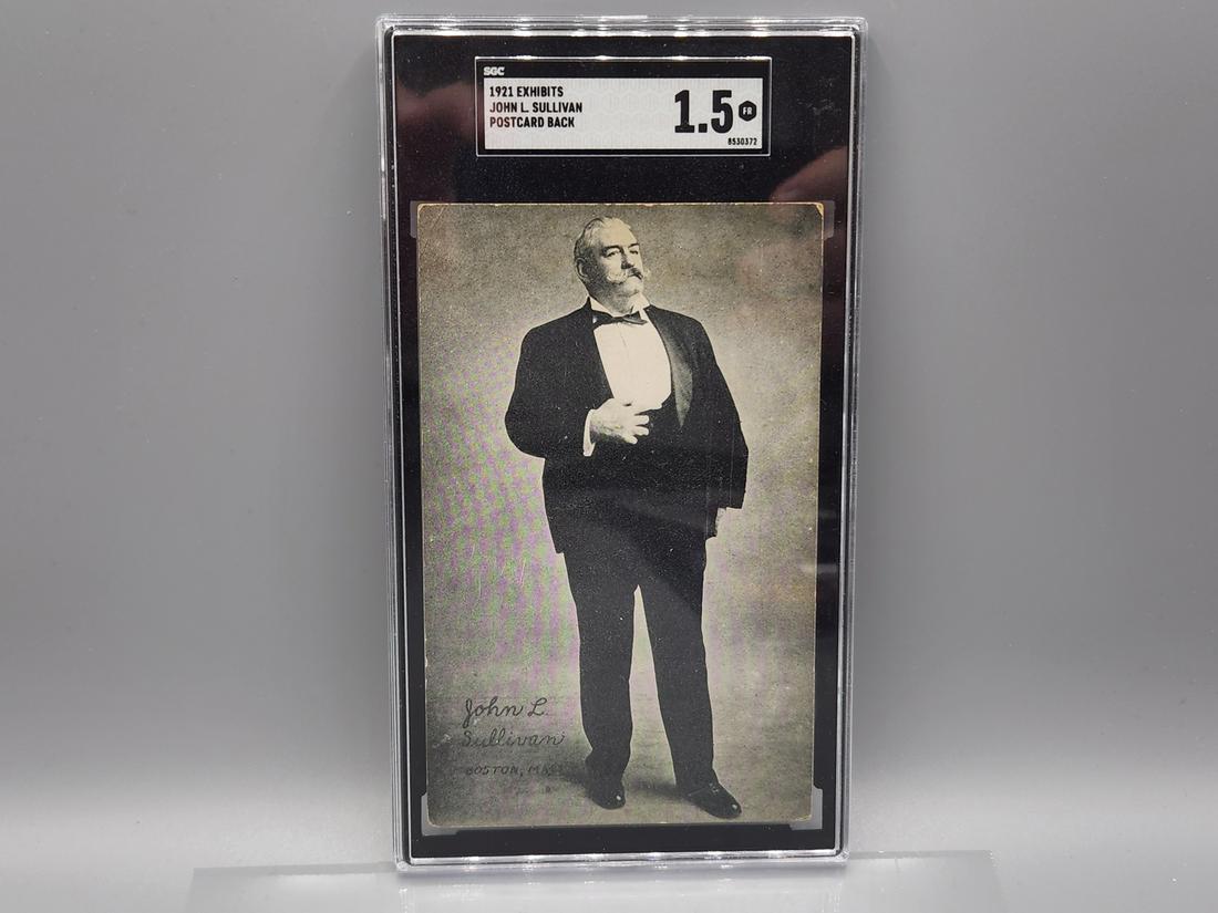 1921 Exhibits John Sullivan Post Card Back SGC 1.5 HOF - Scarce Issue (1 of 2)