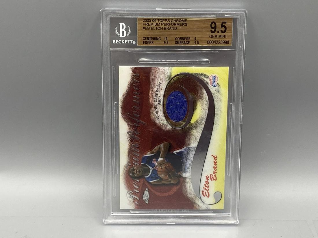 2005-06 Topps Chrome Premium Performers Elton Brand Game Worn Jersey Card #/400 BGS 9.5 (1 of 2)