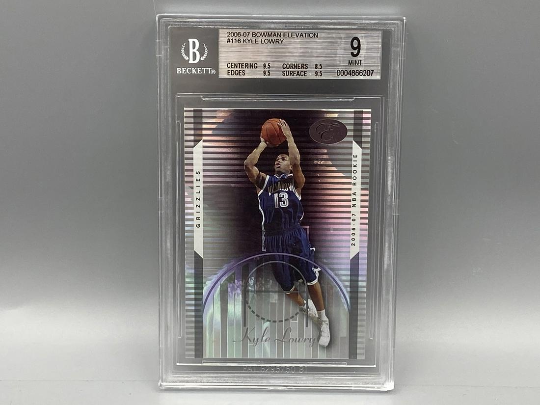 2006-07 Bowman Elevation Kyle Lowry RC #/999 BGS 9 (1 of 2)