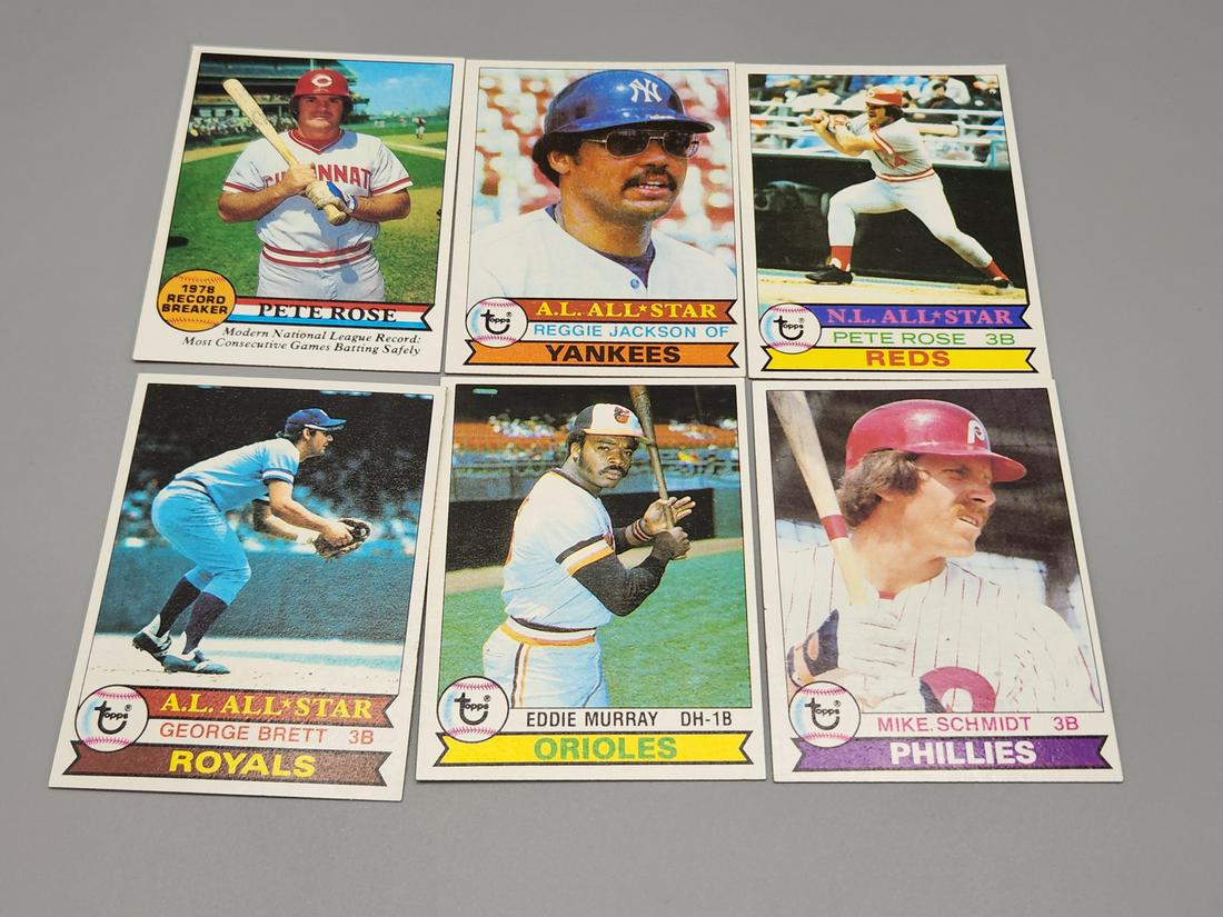 (6) 1979 Topps Baseball Cards - Stars and HOF'ers (1 of 2)
