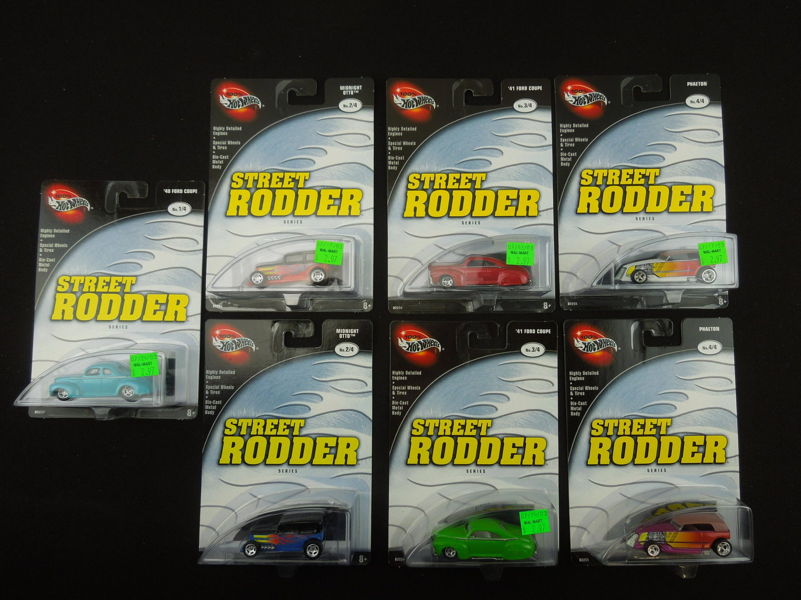 Set of 4 Street Rodder Cars with Color Variations (7 Cars): Set of 4 Street Rodder Cars with Color Variations (7 Cars)