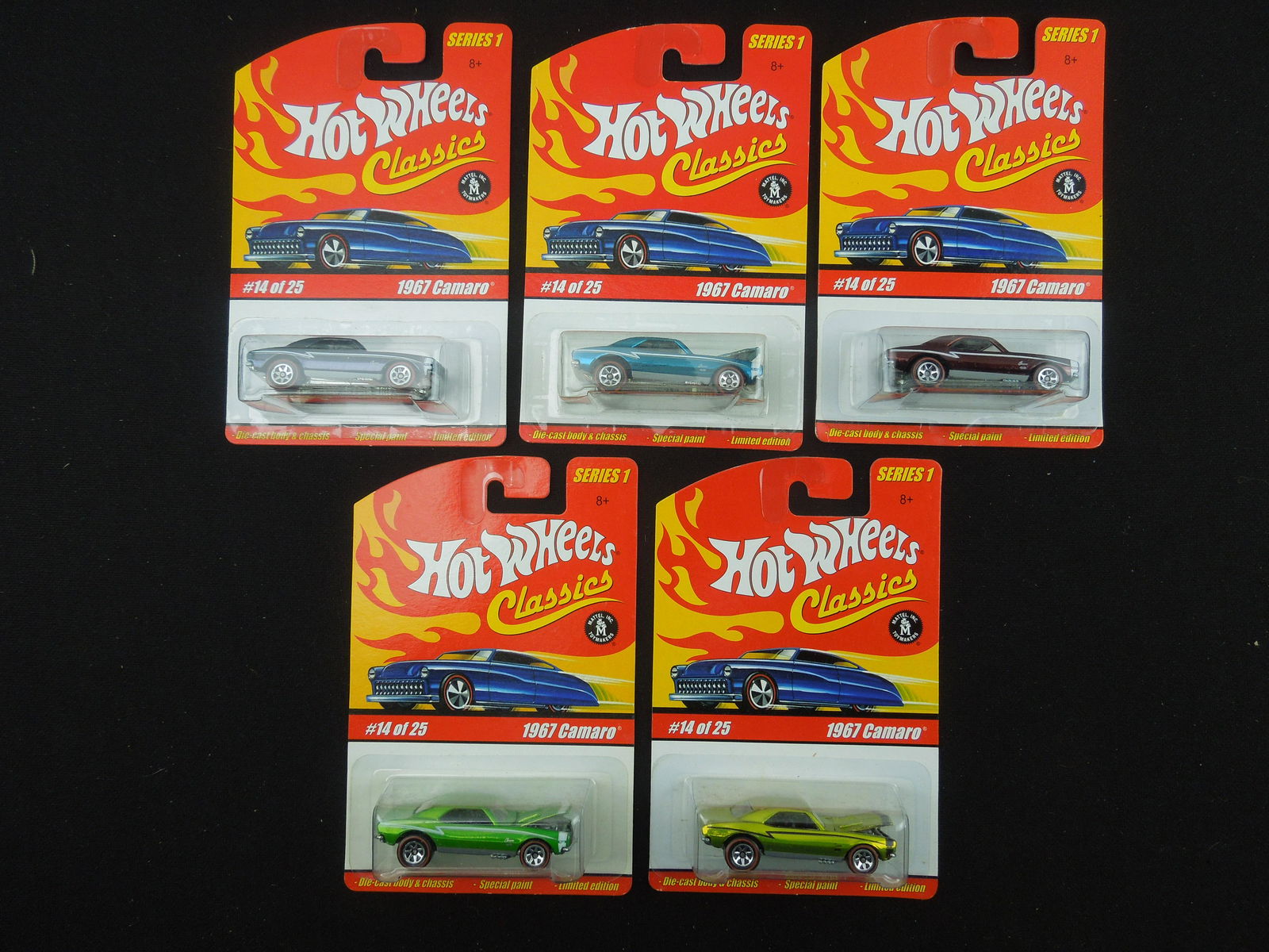 2005 Hot Wheels Classics Series 1 #14 1967 Camaro in 5 Color Variations (1 of 1)