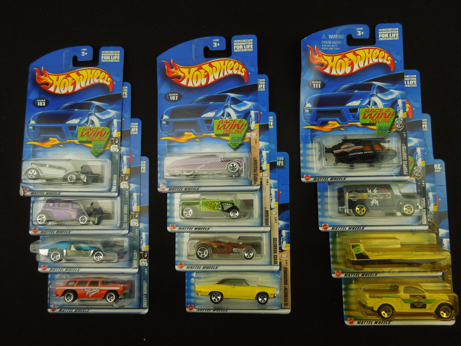 2002 Red Lines Series 103-106, Hot Rod Magazine Series 107-110, & Fed Fleet Series 111-114: 2002 Red Lines Series 103-106, Hot Rod Magazine Series 107-110, & Fed Fleet Series 111-114