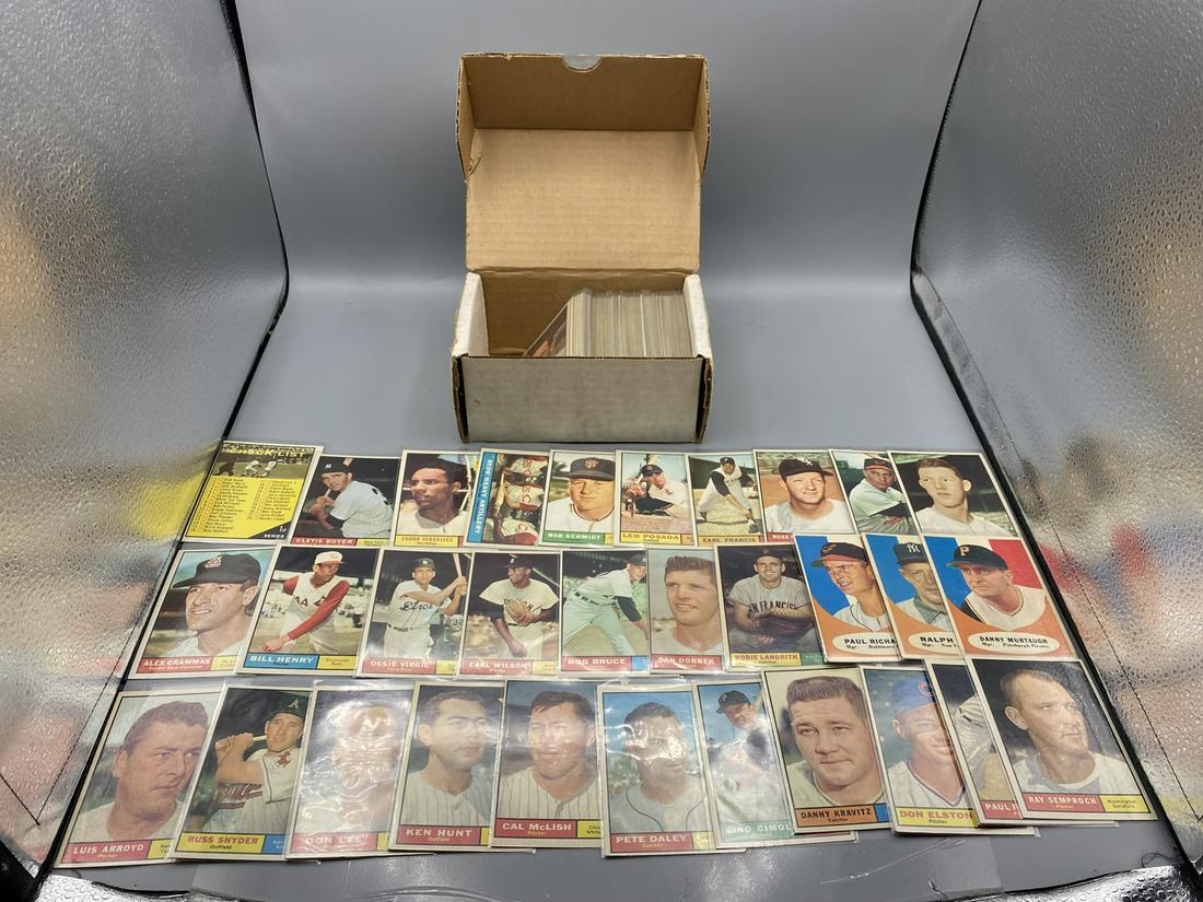 1961 Topps Baseball Partial Set - Low To Mid Grade Condition - 146 Cards (1 of 7)