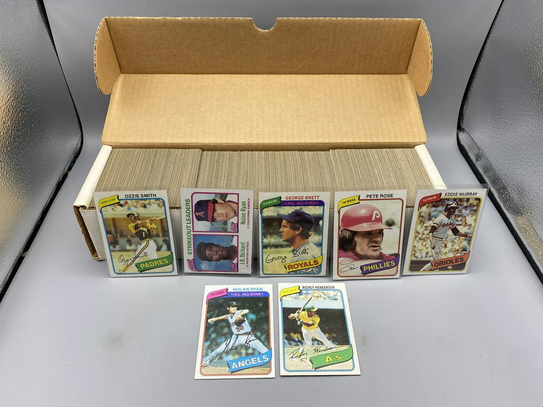 1980 Topps Baseball Complete Set W/ Rickey Henderson RC (1 of 5)