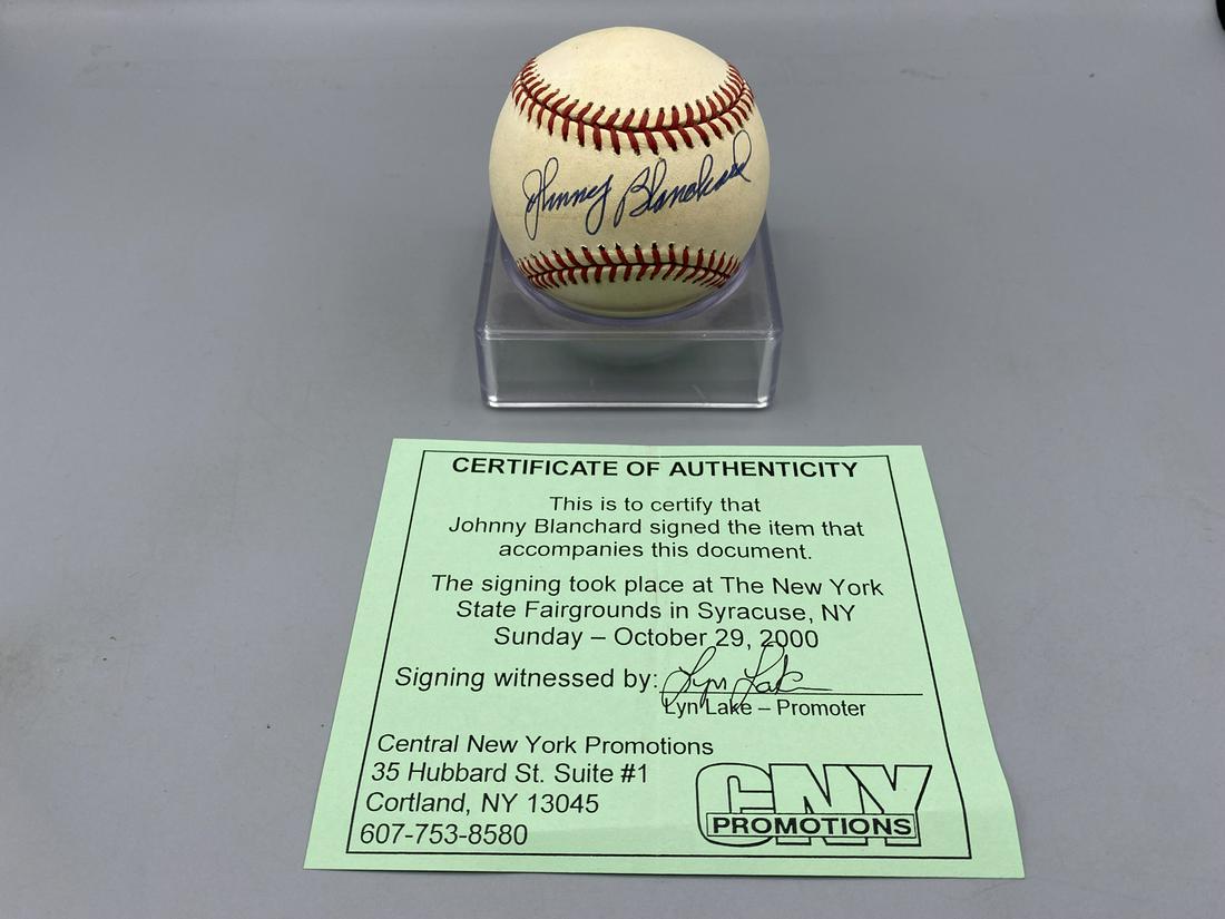 Johnny Blanchard Official American League Signed Baseball (1 of 2)