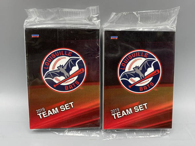 Lot of (2) 2019 Louisville Bats Minor League Team Set Aquino