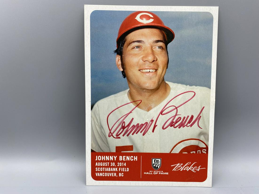 2014 Blakes Johnny Bench Autographed Picture - No COA (1 of 2)