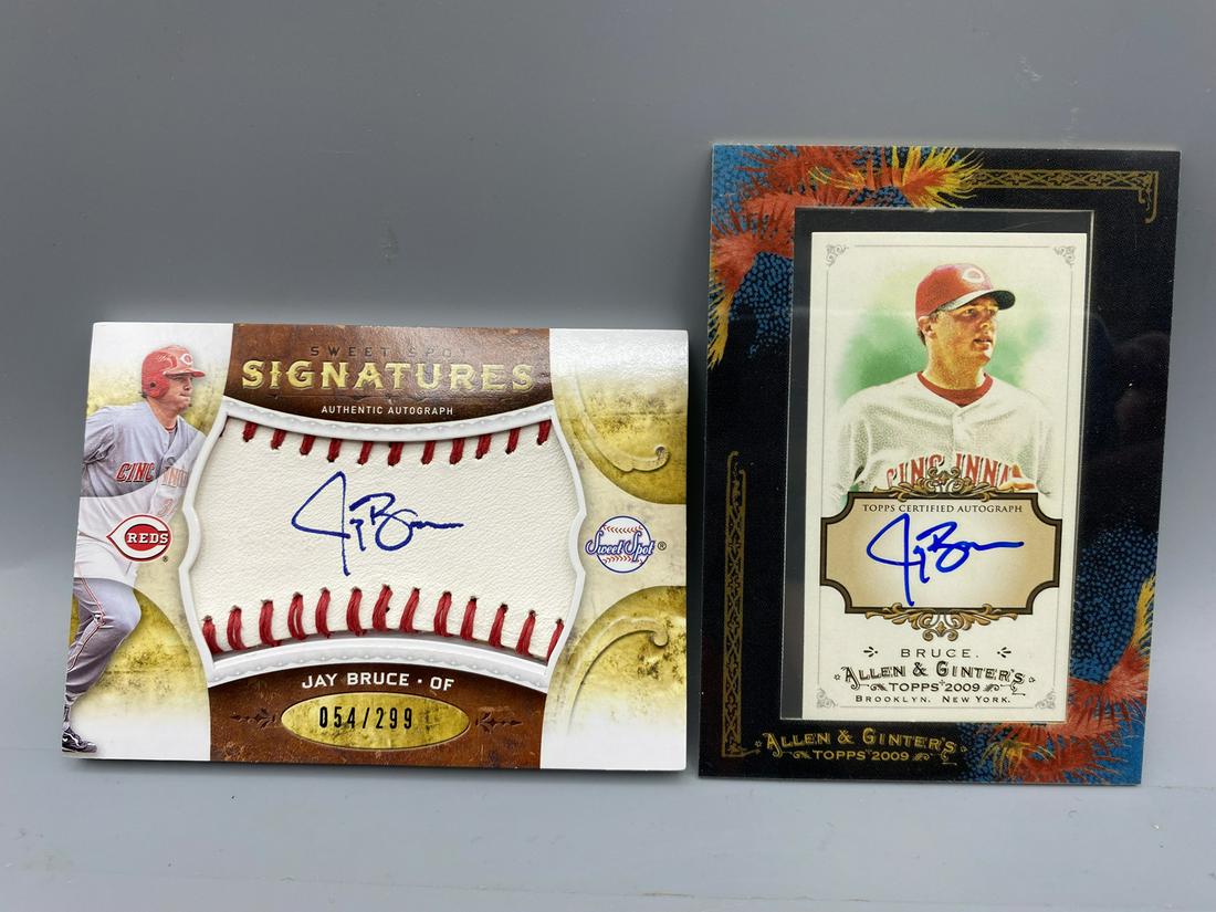 Jay Bruce Cincinnati Reds Auto Cards - 2 Card Lot (1 of 2)