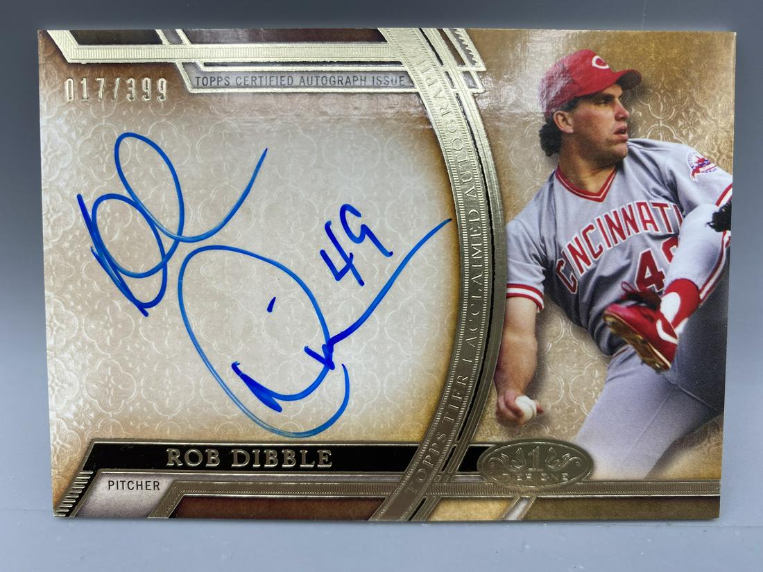 2015 Topps Tier One Rob Dibble On-Card Auto #017/399 (1 of 2)