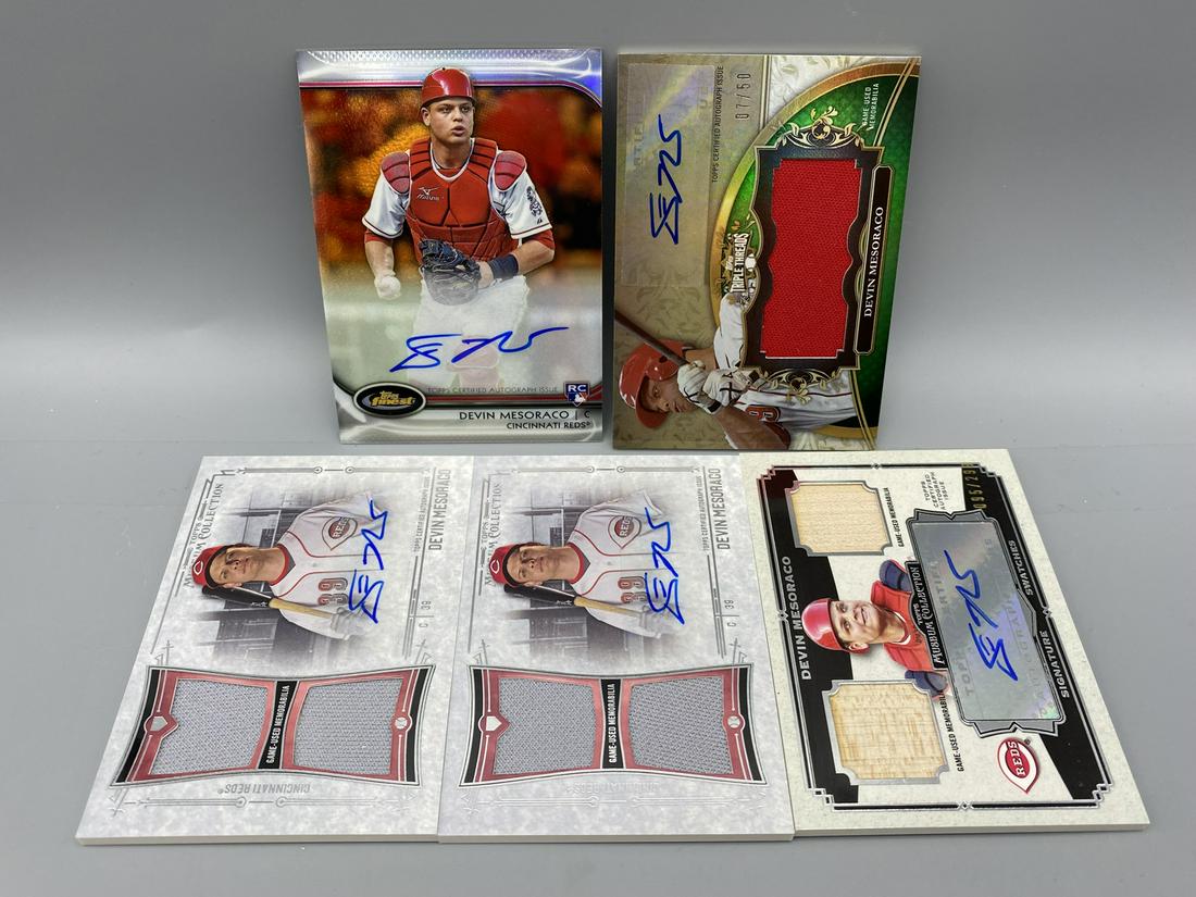Devin Mesoraco Cincinnati Reds Auto Cards - 5 Card Lot (1 of 2)